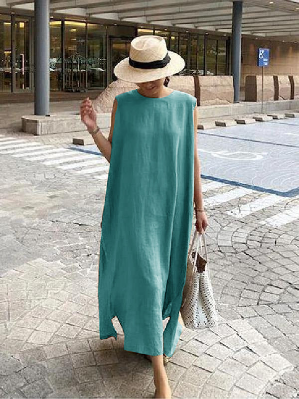 Alberta - Vestido Maxi Sin Mangas Oversize