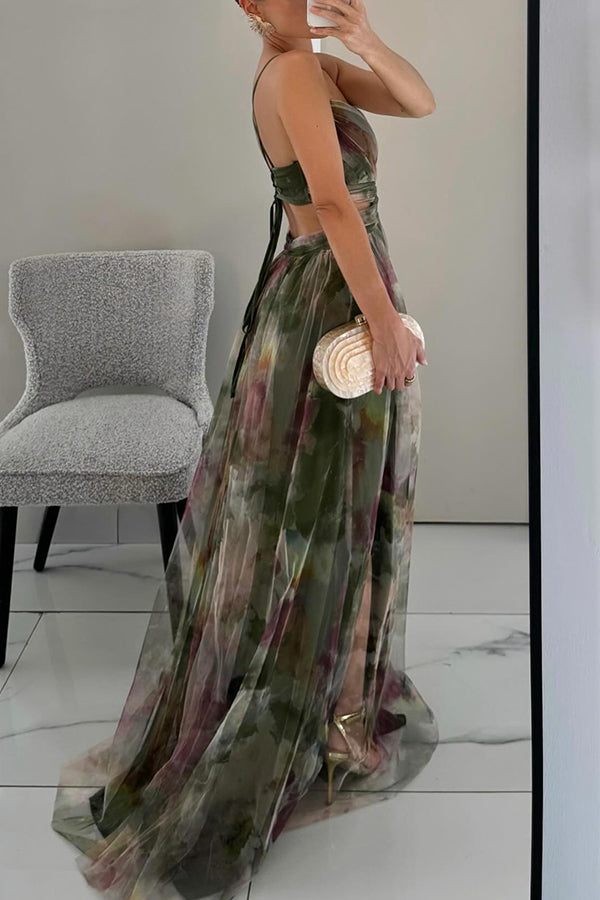 Catalina - Vestido Maxi Tul Drapeado
