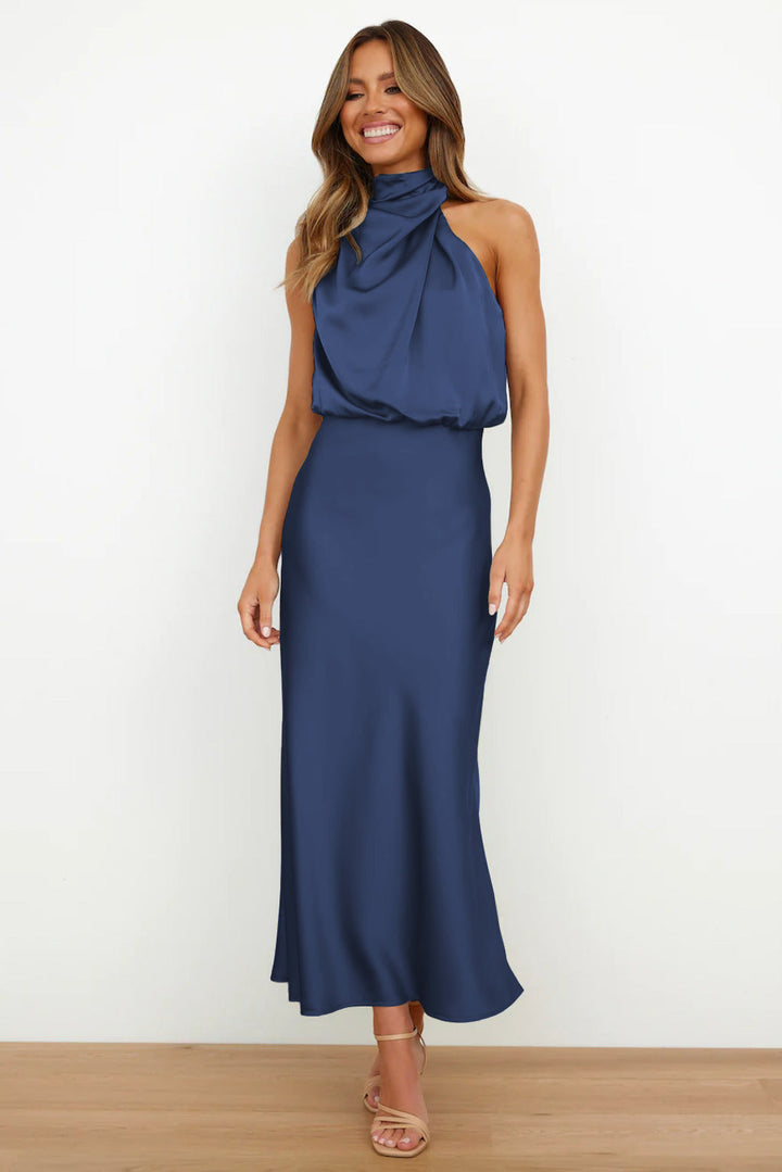 Liliana - Vestido Maxi Halter Drapeado