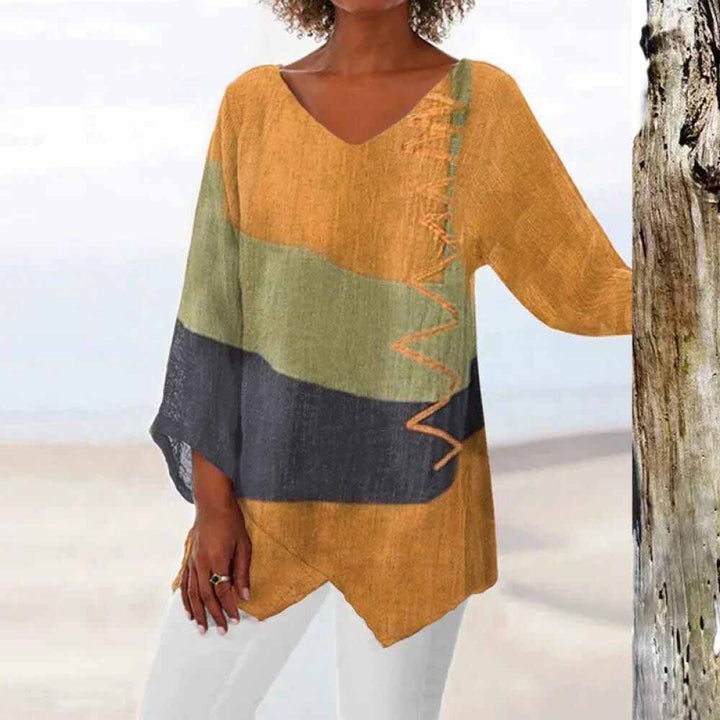 Isidora - Blusa Tricolor Elegante