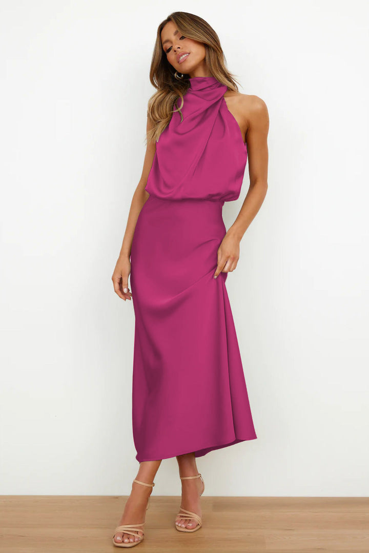 Liliana - Vestido Maxi Halter Drapeado