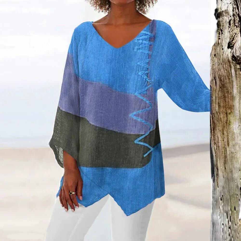 Isidora - Blusa Tricolor Elegante