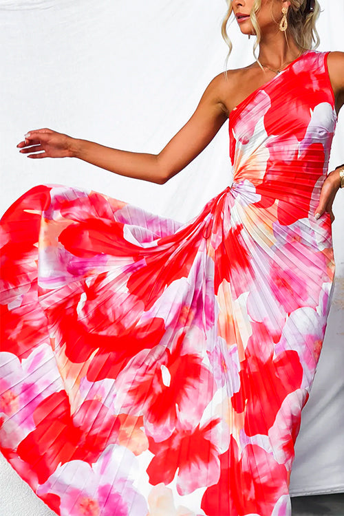 Amalia - Vestido Maxi Floral Un Hombro
