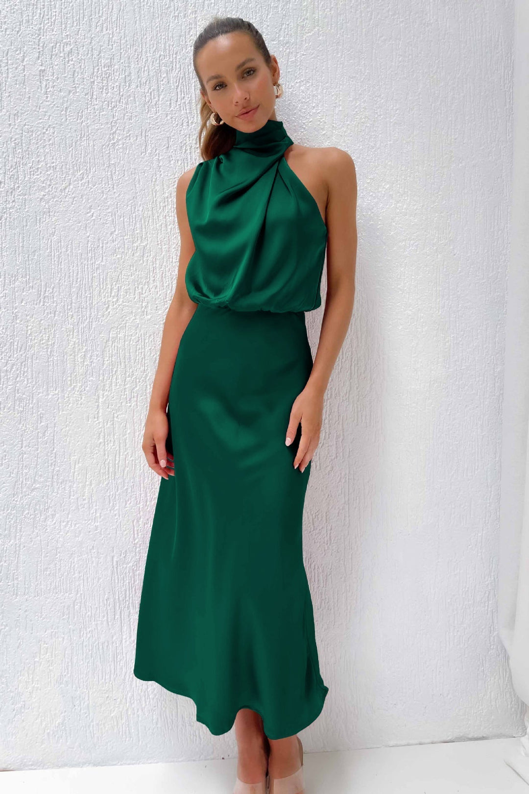Liliana - Vestido Maxi Halter Drapeado
