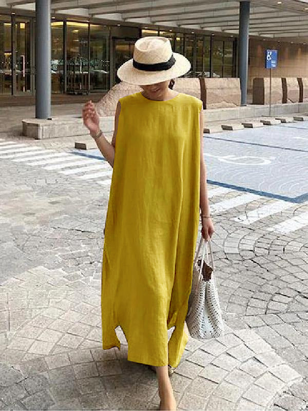 Alberta - Vestido Maxi Sin Mangas Oversize