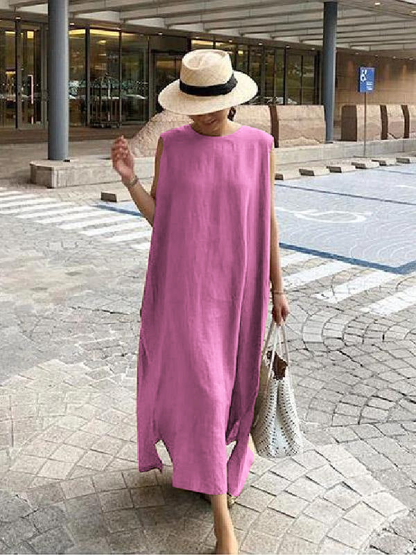 Alberta - Vestido Maxi Sin Mangas Oversize