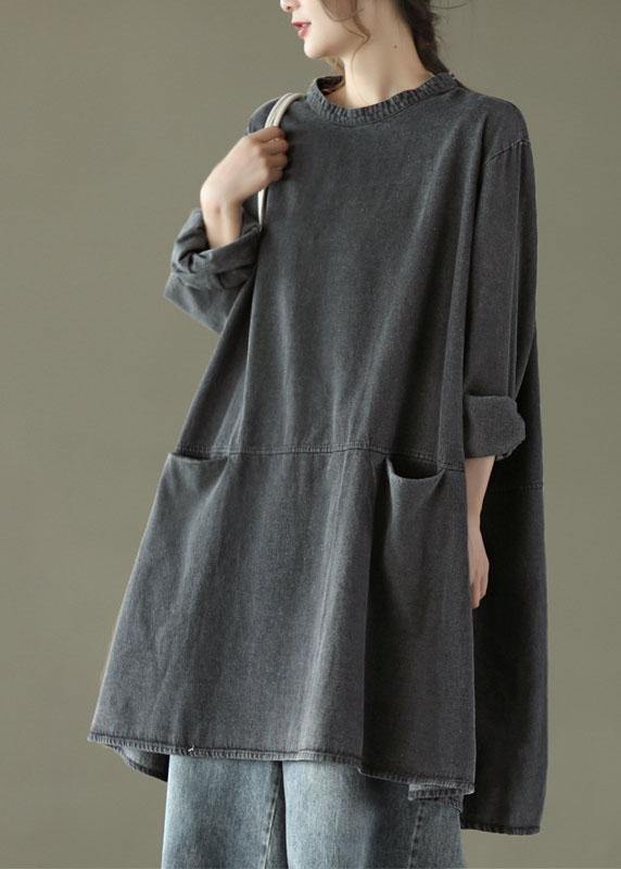 Ambar - Vestido Denim Oversize Bolsillos