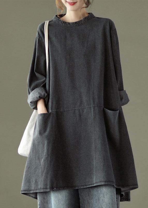 Ambar - Vestido Denim Oversize Bolsillos