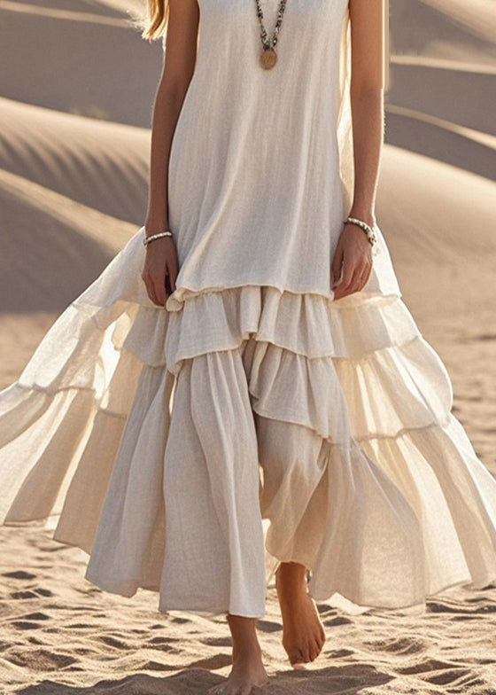Aisha - Vestido Maxi Capas Volantes