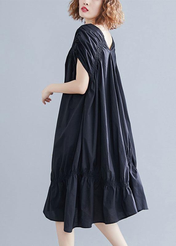 Amira - Vestido Holgado Cuello V Fruncido