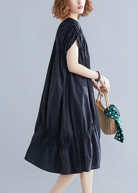 Amira - Vestido Holgado Cuello V Fruncido
