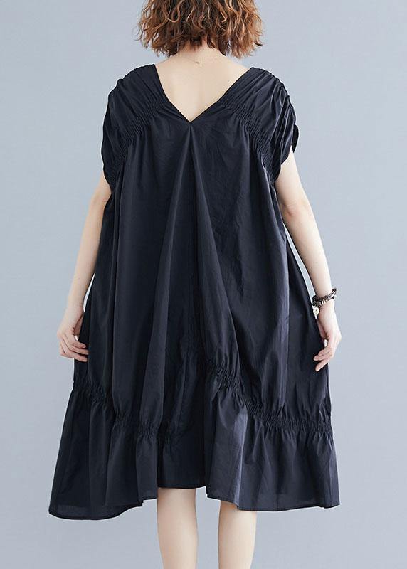 Amira - Vestido Holgado Cuello V Fruncido
