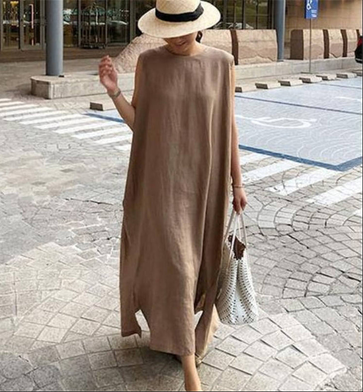 Alberta - Vestido Maxi Sin Mangas Oversize