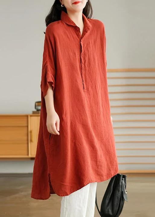 Alenis - Vestido Camisa Liso Oversize