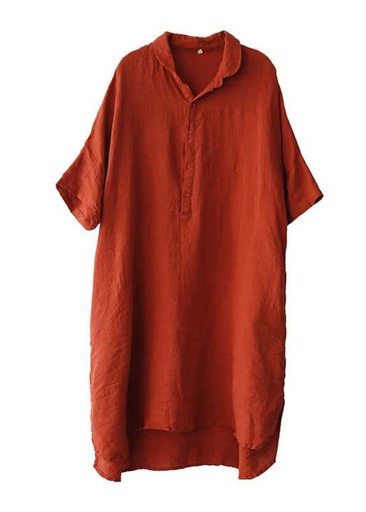 Alenis - Vestido Camisa Liso Oversize