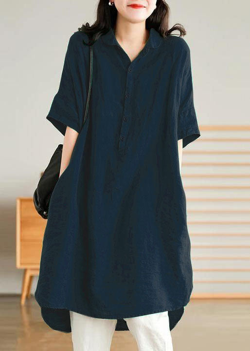 Alenis - Vestido Camisa Liso Oversize