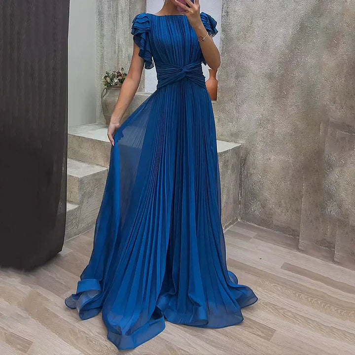 Andrea - Vestido Gala Plisado Volantes
