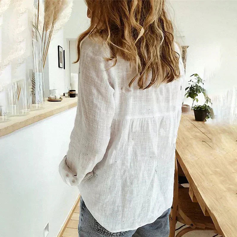 Jacinta - Camisa Lisa Manga Larga