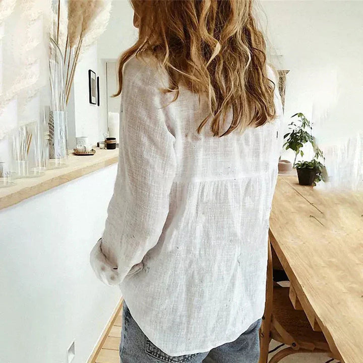 Jacinta - Camisa Lisa Manga Larga