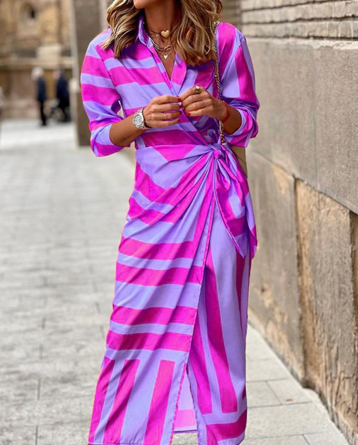 Martina - Vestido Cruzado Estampado