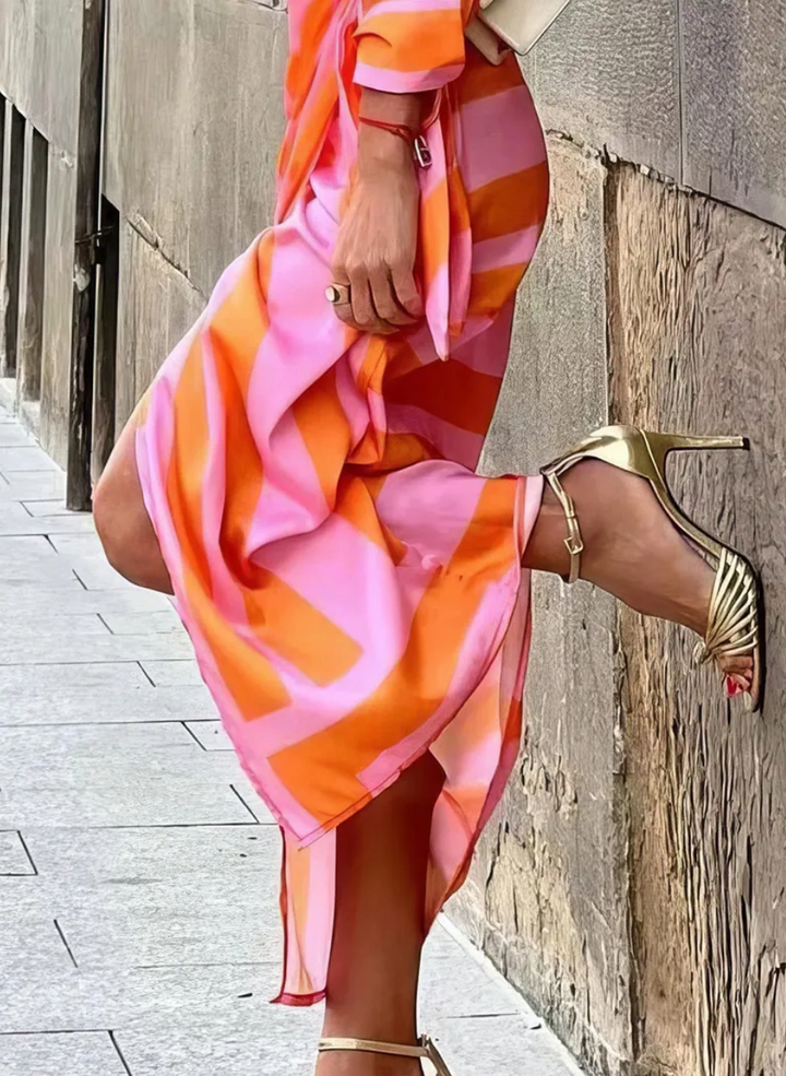 Martina - Vestido Cruzado Estampado