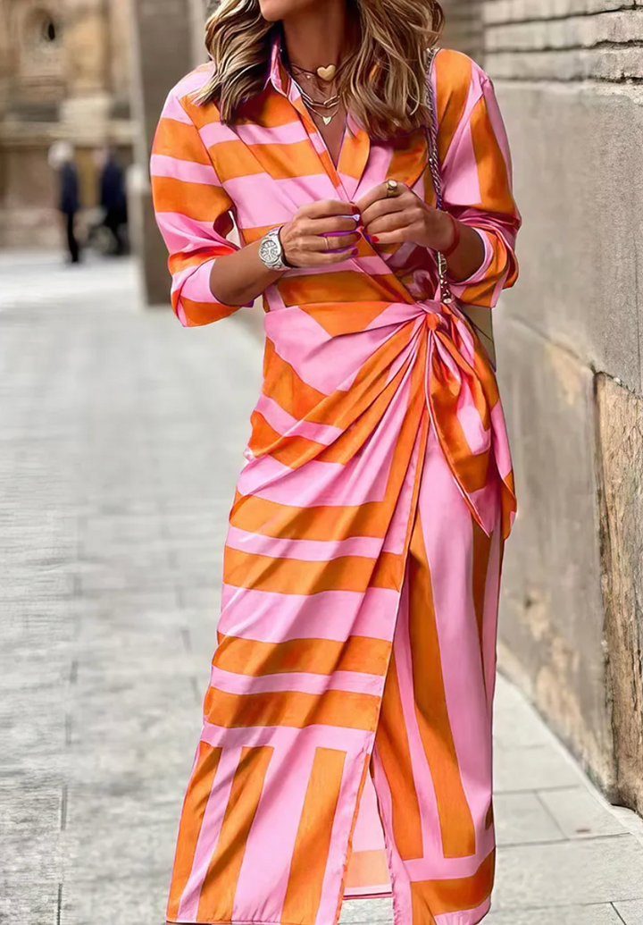 Martina - Vestido Cruzado Estampado