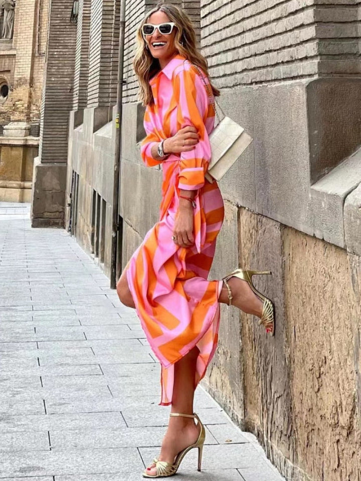 Martina - Vestido Cruzado Estampado