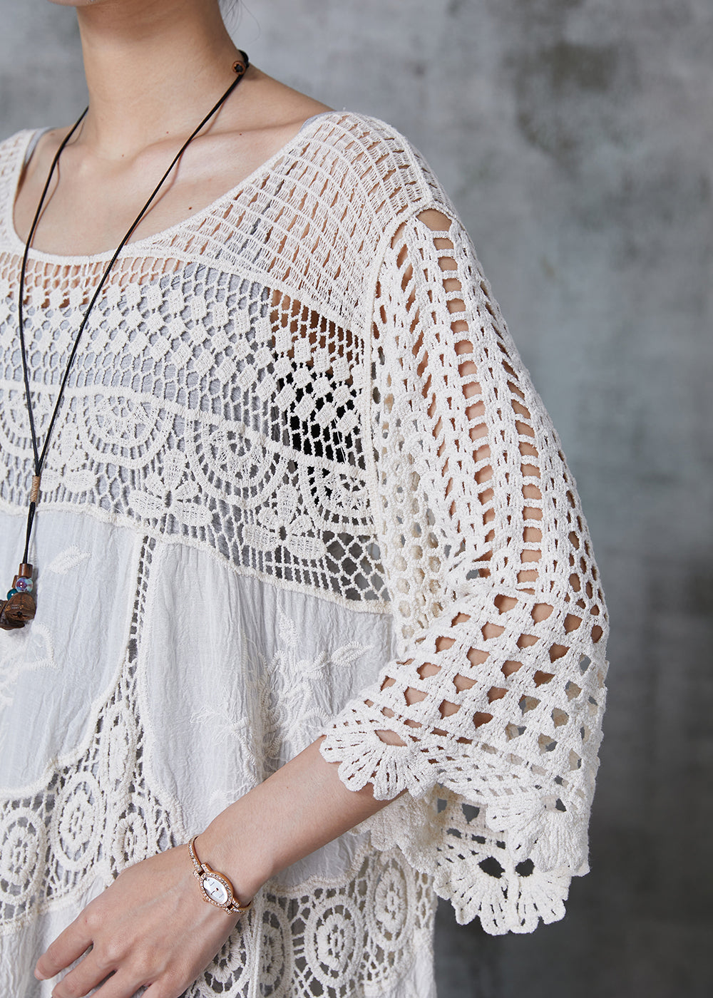 Alisson - Vestido Maxi Encaje Crochet