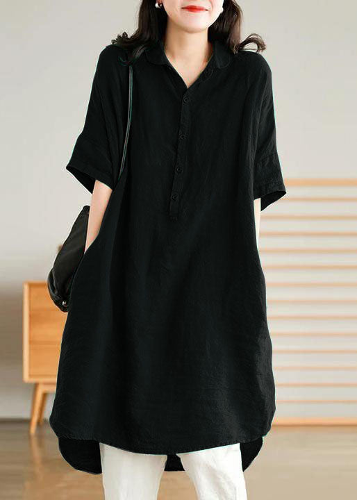 Alenis - Vestido Camisa Liso Oversize