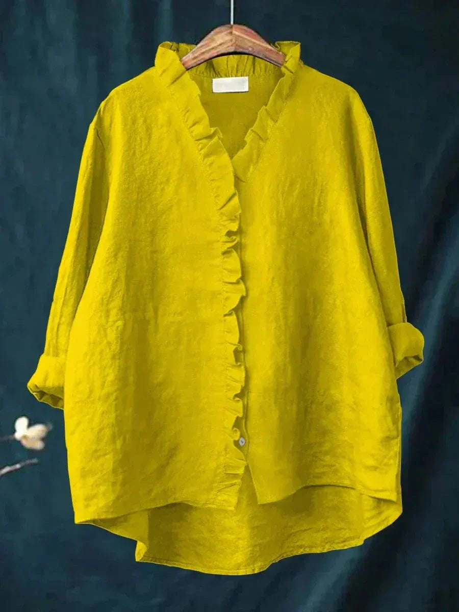 Regina - Blusa Manga Larga Volantes