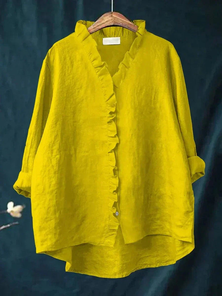 Regina - Blusa Manga Larga Volantes