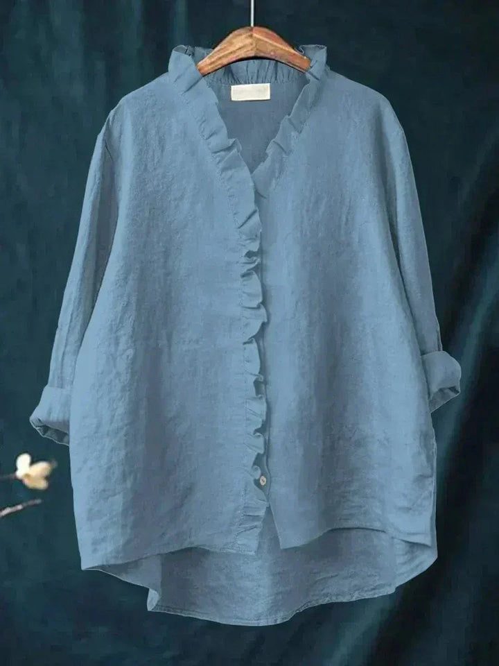 Regina - Blusa Manga Larga Volantes