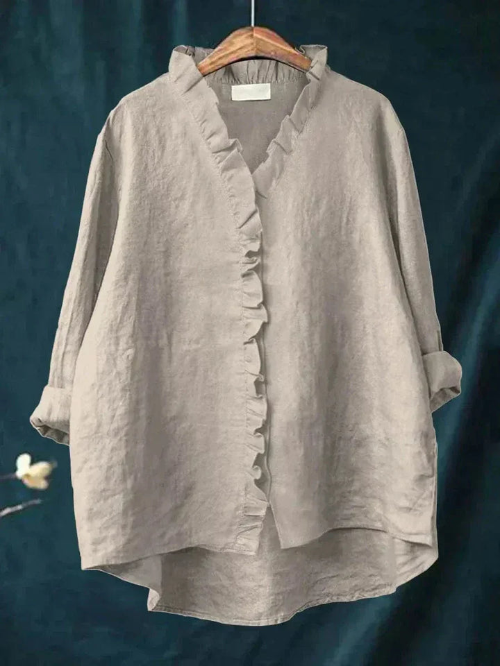 Regina - Blusa Manga Larga Volantes