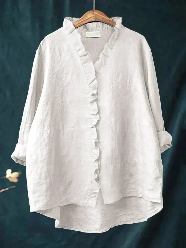 Regina - Blusa Manga Larga Volantes