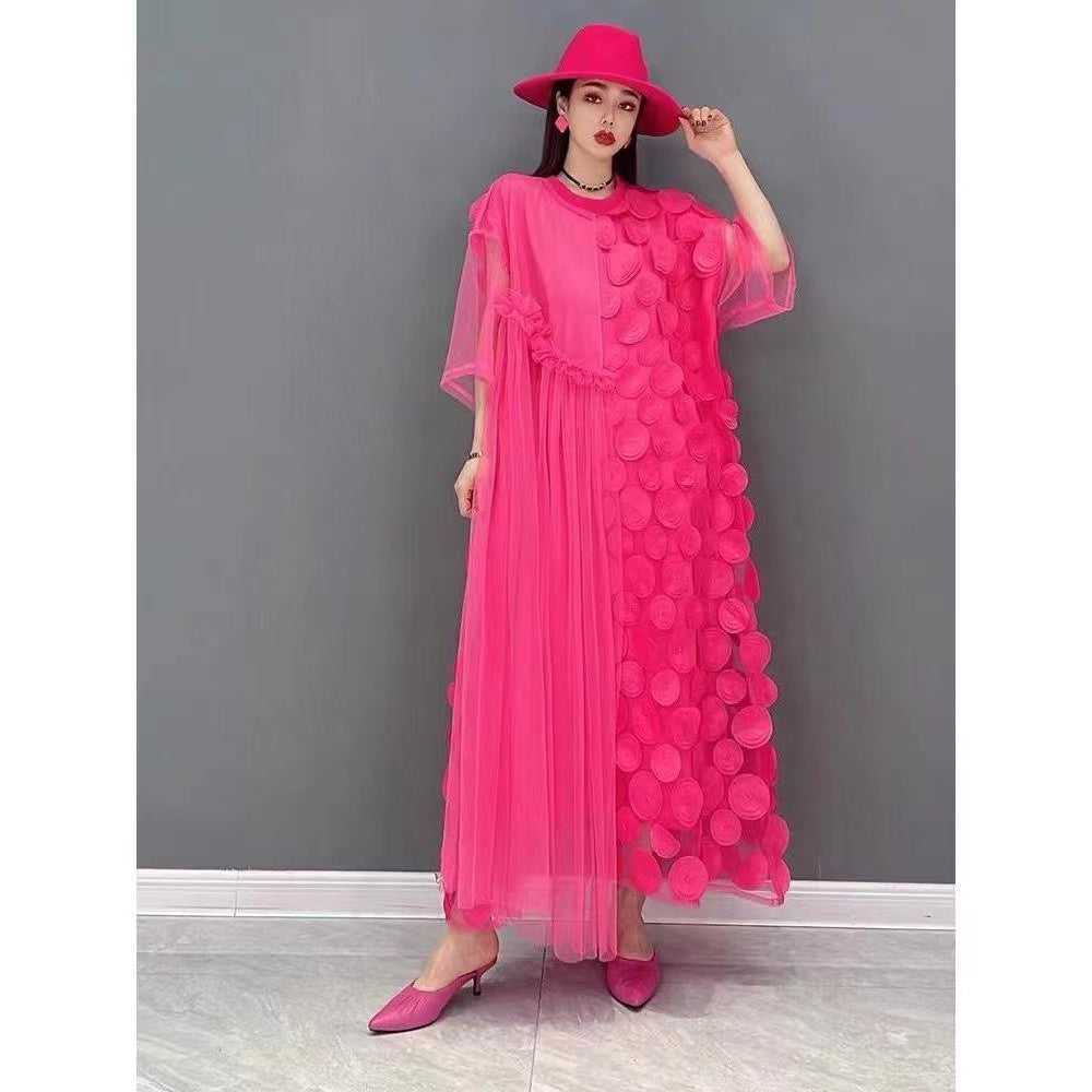 Amelia - Vestido Tul Círculos Aplicados