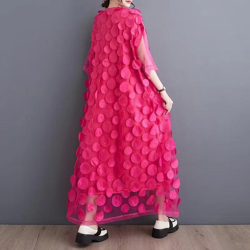 Amelia - Vestido Tul Círculos Aplicados