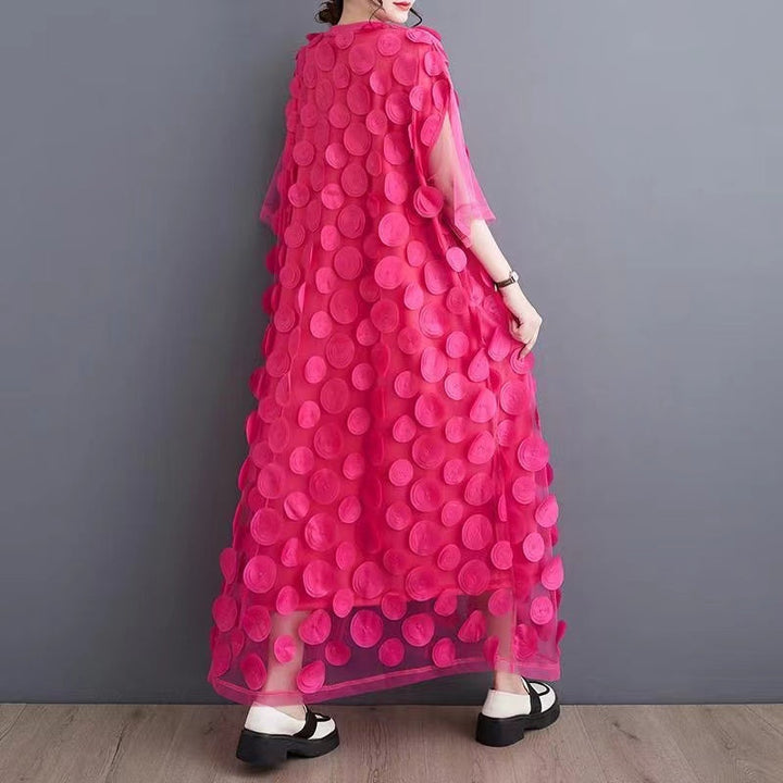 Amelia - Vestido Tul Círculos Aplicados