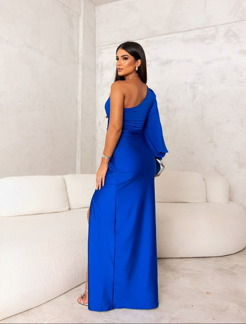 Tomasa - Vestido Maxi Nudo Un Hombro